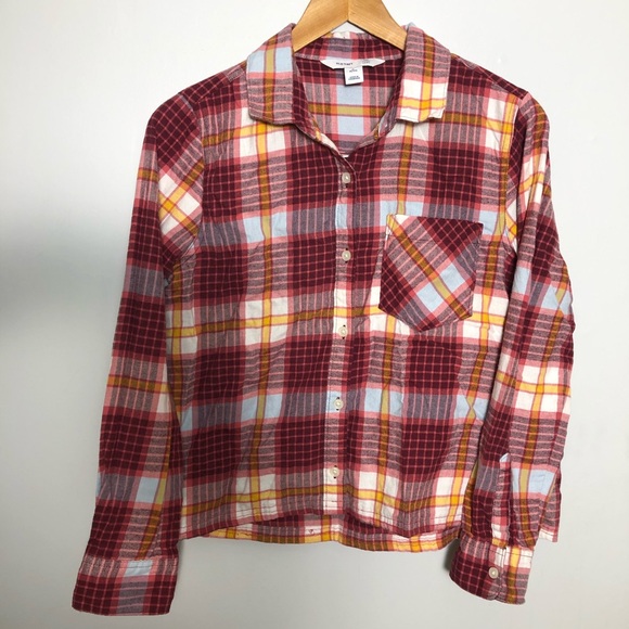 Old Navy Plaid Flannel Tunic Shirt MP - Picture 2 of 13
